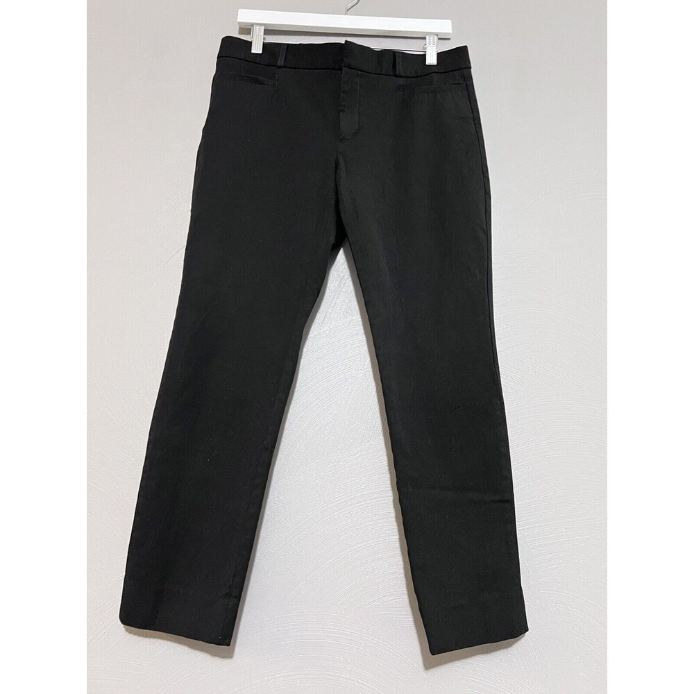Banana Republic Women's Pants Black Cotton Blend Mid-Rise Career Capri Sz 10